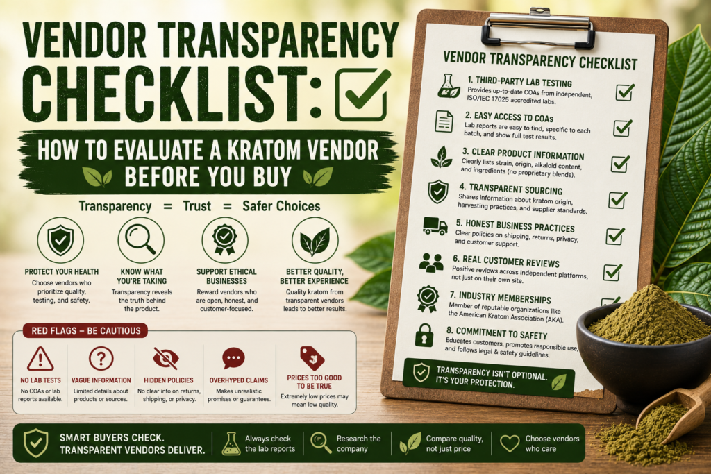Vendor Transparency Checklist