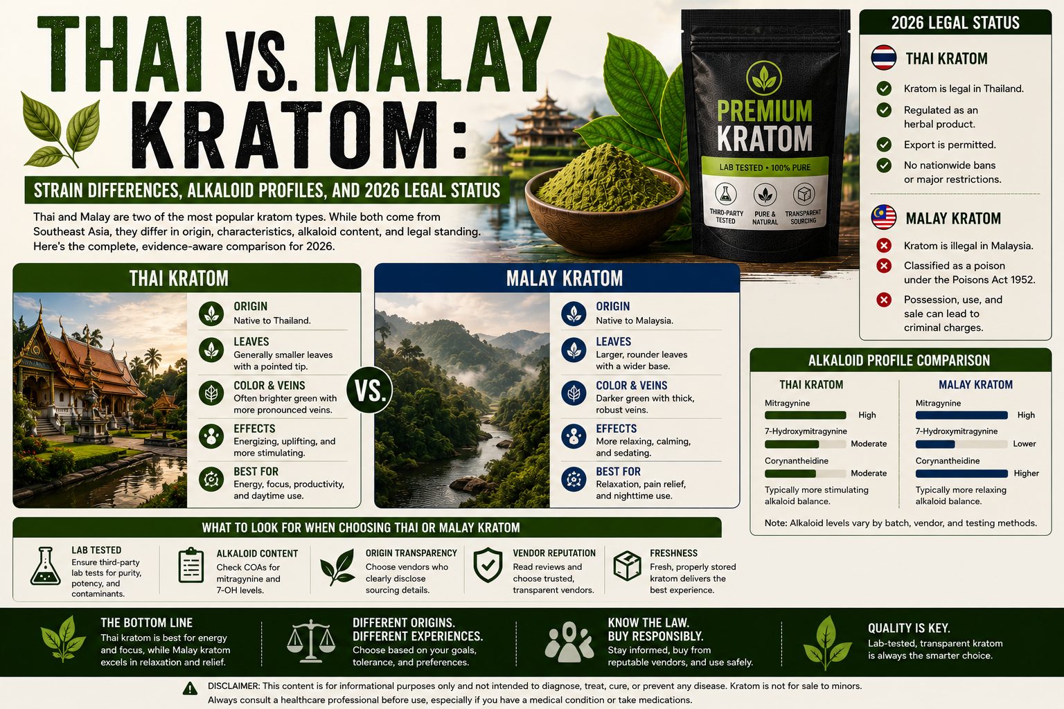 Thai vs Malay Kratom